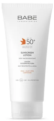Сонцезахисний лосьйон Babe Laboratorios SPF50+ водостійкий, 200 мл