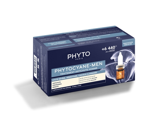 Средство против выпадения волос Phyto Phytocyane Men Anti-Hair Loss Treatment для мужчин, 12 шт х 3,5 мл