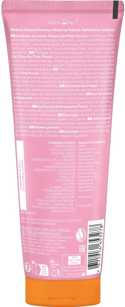 Гель для душу Weleda Pink Peach освіжаючий, 200 мл