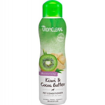 Кондиционер TropiClean Киви и какао-масло для собак и кошек, увлажняющий, 355 мл