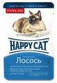 Консервы для стерилизованных кошек Happy Cat Sterilised кусочки в желе лосось пауч, 100 г