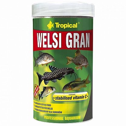 Корм ??Tropical Welsi Gran для донных аквариумных рыб в гранулах, 100 мл/65 г