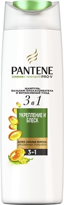 Шампунь и бальзам-ополаскиватель Pantene Pro-V 3 в 1 Nature Fusion Укрепление и Блеск, 360 мл