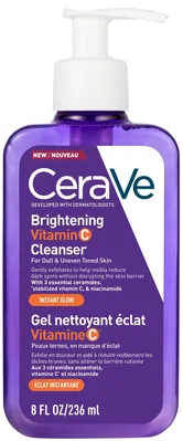 Гель очищувальний CeraVe з вітаміном С для надання сяяння та вирівнювання тону шкіри обличчя, 236 мл