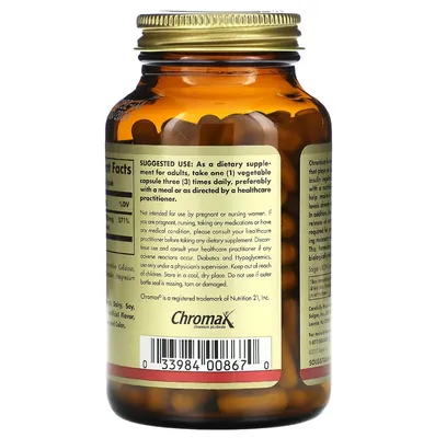 Хром піколінат Solgar Chromium Picolinate 200 мкг вег. капсули №180