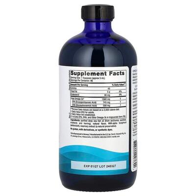 Омега-3 Nordic Naturals Omega-3 1560 мг, лимон, 473 мл