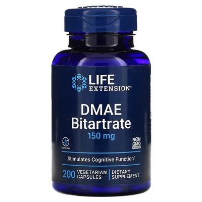 DMAE Битартрат Life Extension 150 мг, 200 капсул