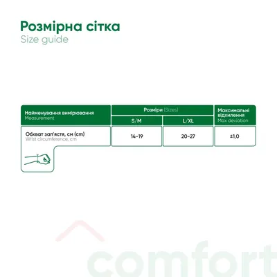 Бандаж на променезап'ястковий суглоб Медтекстиль 8502 еластичний, колір чорний, розмір S / M люкс