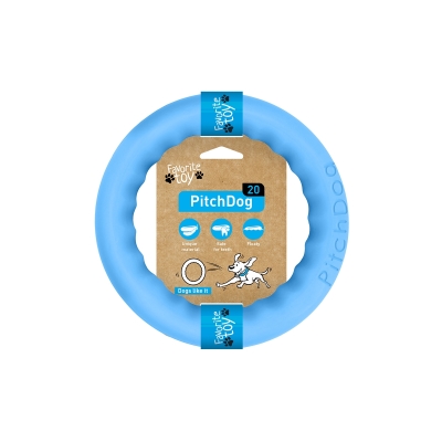 Игрушка-кольцо Collar PitchDog для апортировки для собак, 20 см, голубая