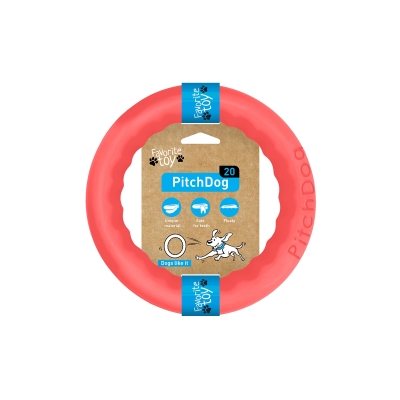Игрушка-кольцо Collar PitchDog для апортировки для собак, 20 см, розовая