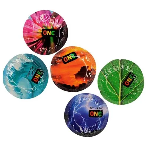 Презервативи ONE Color Sensations асорті кольорів, 5 штук