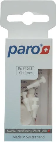Міжзубні щітки Paro Swiss Isola F, ххх-тонкі, білі, циліндричні, 1.9 мм, 5 шт