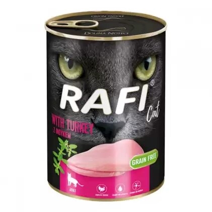Корм влажный для котов Dolina Noteci Rafi Cat Adult с индейкой, 400 г