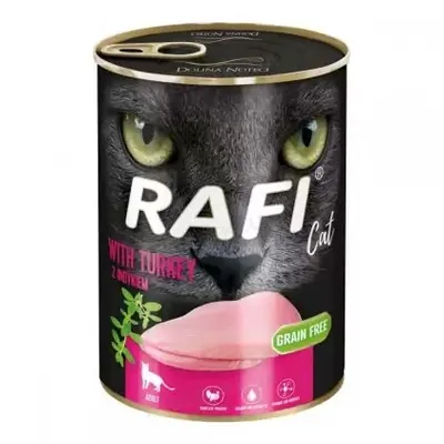 Корм вологий для котів Dolina Noteci Rafi Cat Adult з індичкою, 400 г