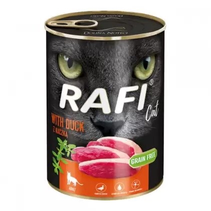 Корм влажный для котов Dolina Noteci Rafi Cat Adult (DN237-303824) с уткой, 400 г