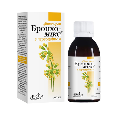 Бронхо-Микс фитосироп с первоцветом по 100 мл во флак.