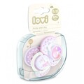 Пустышка силиконовая Lovi Retro baby динамическая, 22/805girl, 6-18 месяцев, 2 шт