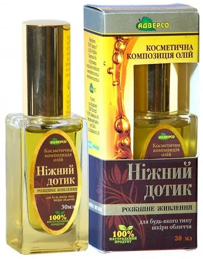 Композиція олій косметична Адверсо Ніжний дотик для будь-якого типу шкіри обличчя, 30 мл
