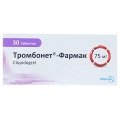 Тромбонет-Фармак таблетки, п/плен. обол. по 75 мг №30 (10х3)