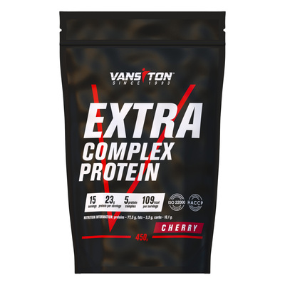 Протеин Vansiton Extra Protein (Экстра Протеин), вишня, 450 г