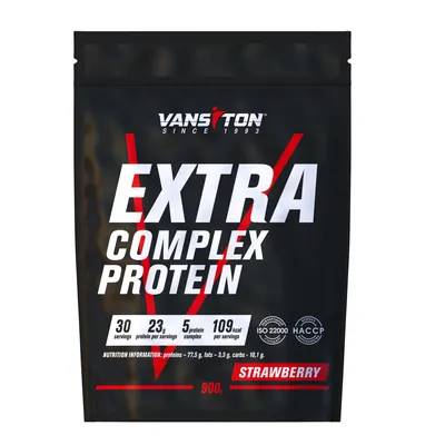 Протеїн комплексний Vansiton Extra Complex Protein, полуниця, 900 г