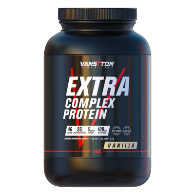 Протеїн Vansiton Extra Protein (Екстра Протеїн), ваніль, 1,4 кг