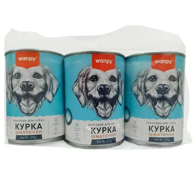 Корм вологий для собак Wanpy Chicken курка шматочки, 375 г