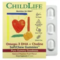 Омега-3 DHA + Холін ChildLife Omega-3 DHA + Choline SoftMelts, 27 жувальних цукерок з фруктовим смаком
