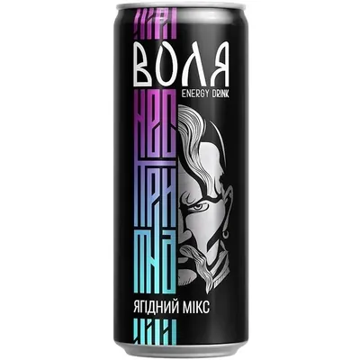 Напій енергетичний Моршинська Воля газований ягідний мікс, з/б 0,33 л