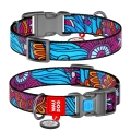Ошейник Collar WAUDOG Nylon с QR-паспортом, рисунок Лето, пластиковый фастекс, ширина 20 мм длина 24-40 см