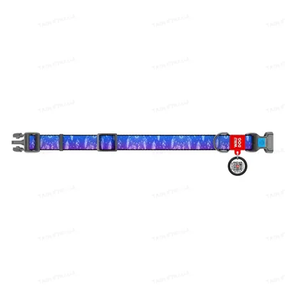Нашийник Collar WAUDOG Nylon з QR-паспортом, малюнок Ловець снів, пластиковий фастекс, ширина 15 мм довжина 23-35 см