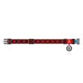 Ошейник Collar WAUDOG Nylon с QR-паспортом, рисунок Шотландка красная, пластиковый фастекс, ширина 15 мм длина 23-35 см
