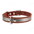 Нашийник Collar зі світловідбиваючою стрічкою, ширина 25 мм, довжина 38-50 см, коричневий