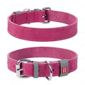 Нашийник для собак Collar WAUDOG Classic шкіряний, металева пряжка, ширина 15 мм, довжина 27-36 см, рожевий