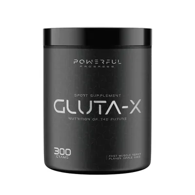 Глютамін Powerful Progress Gluta-X зелене яблуко, 300 г