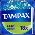 Тампоны Tampax Super с аппликатором, 3 капли, 18 штук