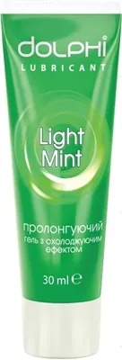 Гель-змазка інтимна Dolphi Light Mint пролонгуючий гель з охолоджувальним ефектом, 30 мл