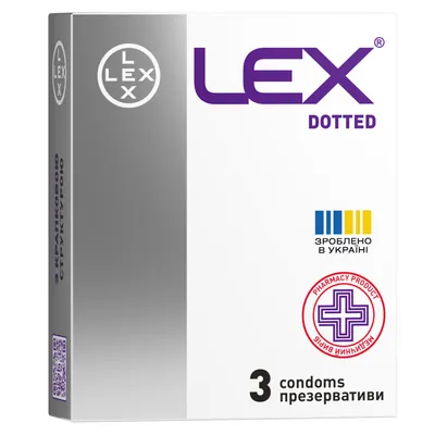 Презервативи Lex Dotted з крапками, 3 штуки