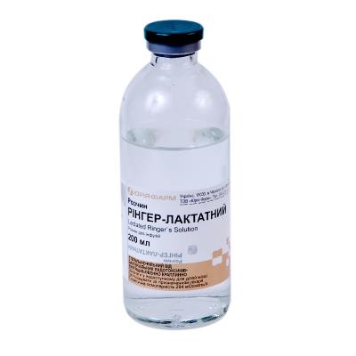 Рингер-лактатный раствор д/инф. по 200 мл в бутыл.
