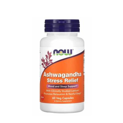 Ашваганда Стресс Релиф Now Ashwangada Stress Relief веганские капсулы №60
