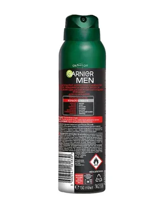 Дезодорант-антиперспірант спрей Garnier Men Невидимий захист проти слідів, плям, вицвітання, 150 мл