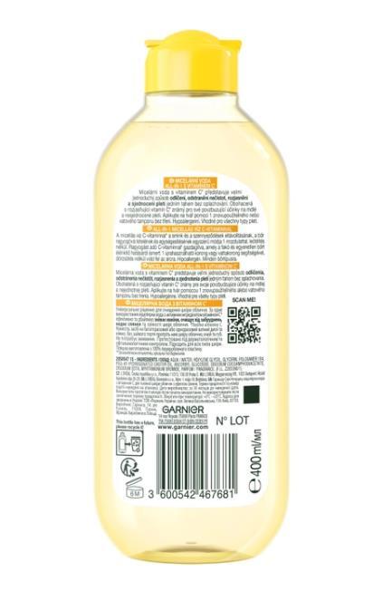 Міцелярна вода Garnier Skin Naturals з вітаміном С, 400 мл