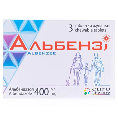 Альбензі таблетки жув. по 400 мг №3