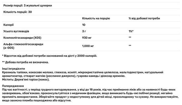Пребиотики Jarrow Formulas Prebiotics XOS+a-GOS, 90 жевательных таблеток
