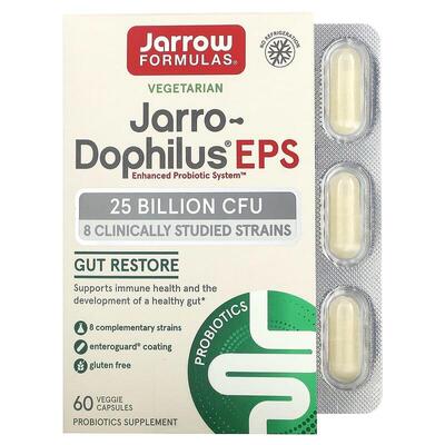 Пробиотики Jarrow Formulas Jarro-Dophilus EPS 25 млрд, 60 вегетарианских капсул