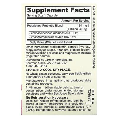 Пробиотики для женщин Jarrow Formulas Women's Fem Dophilus 1 млрд КОЕ, 30 растительных капсул