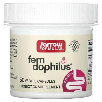 Пробиотики для женщин Jarrow Formulas Women's Fem Dophilus 1 млрд КОЕ, 30 растительных капсул