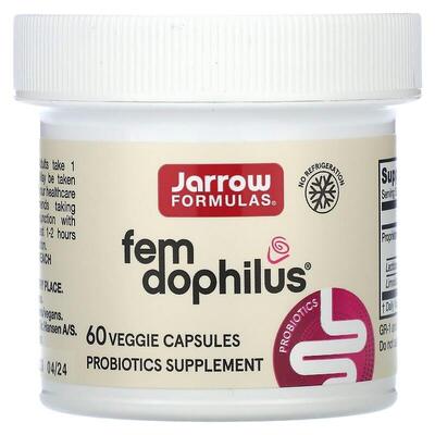 Пробіотики для жінок Jarrow Formulas Women's Fem Dophilus 1 млрд КУО, 60 рослинних капсул