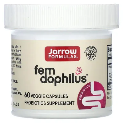 Пробіотики для жінок Jarrow Formulas Women's Fem Dophilus 1 млрд КУО, 60 рослинних капсул