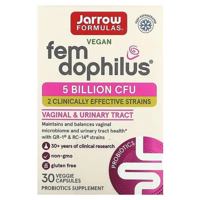 Пробіотики для жінок Jarrow Formulas Women's Fem Dophilus 5 млрд КУО, 30 капсул